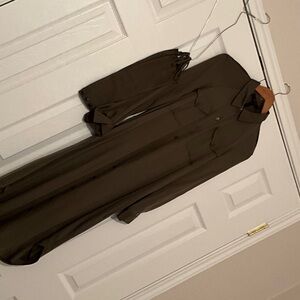 BCBGMaxAzria Khaki Long Sleeve Dress